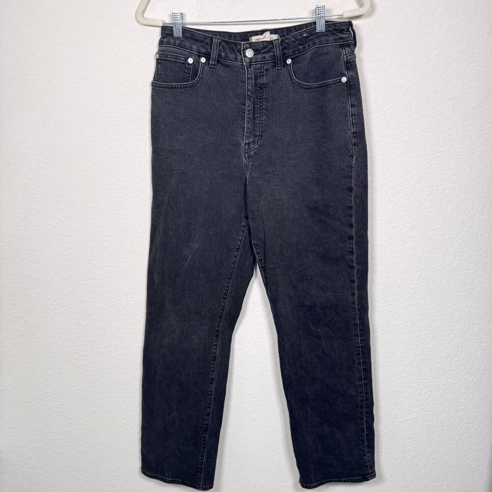 Madewell Womens Curvy 90s Straight Jeans Size 29 Denim Stretch Black
